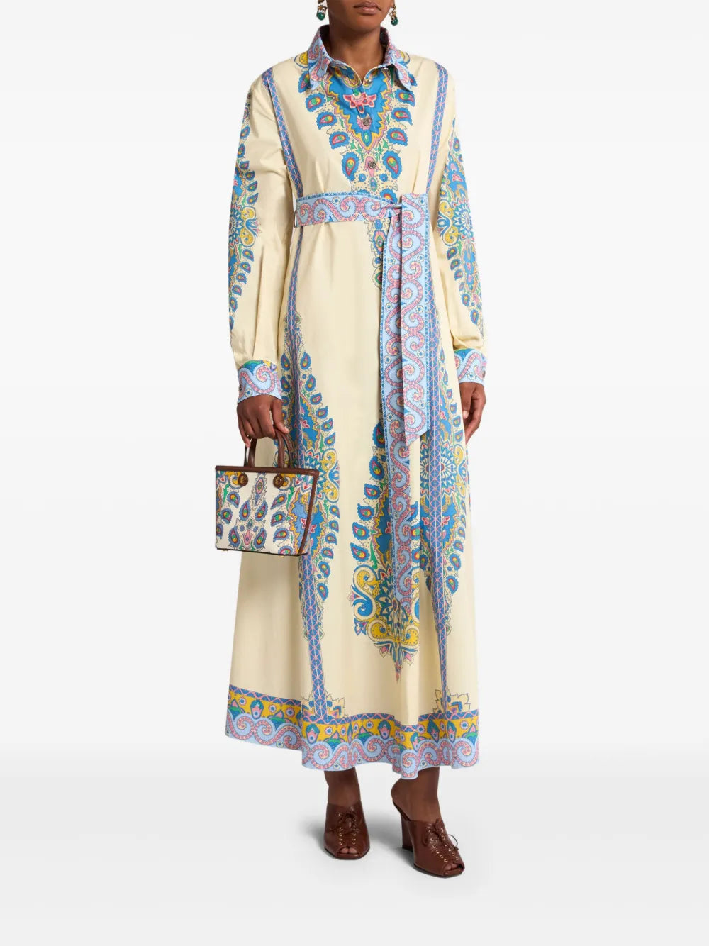 Paisley-Print Shirt Dress