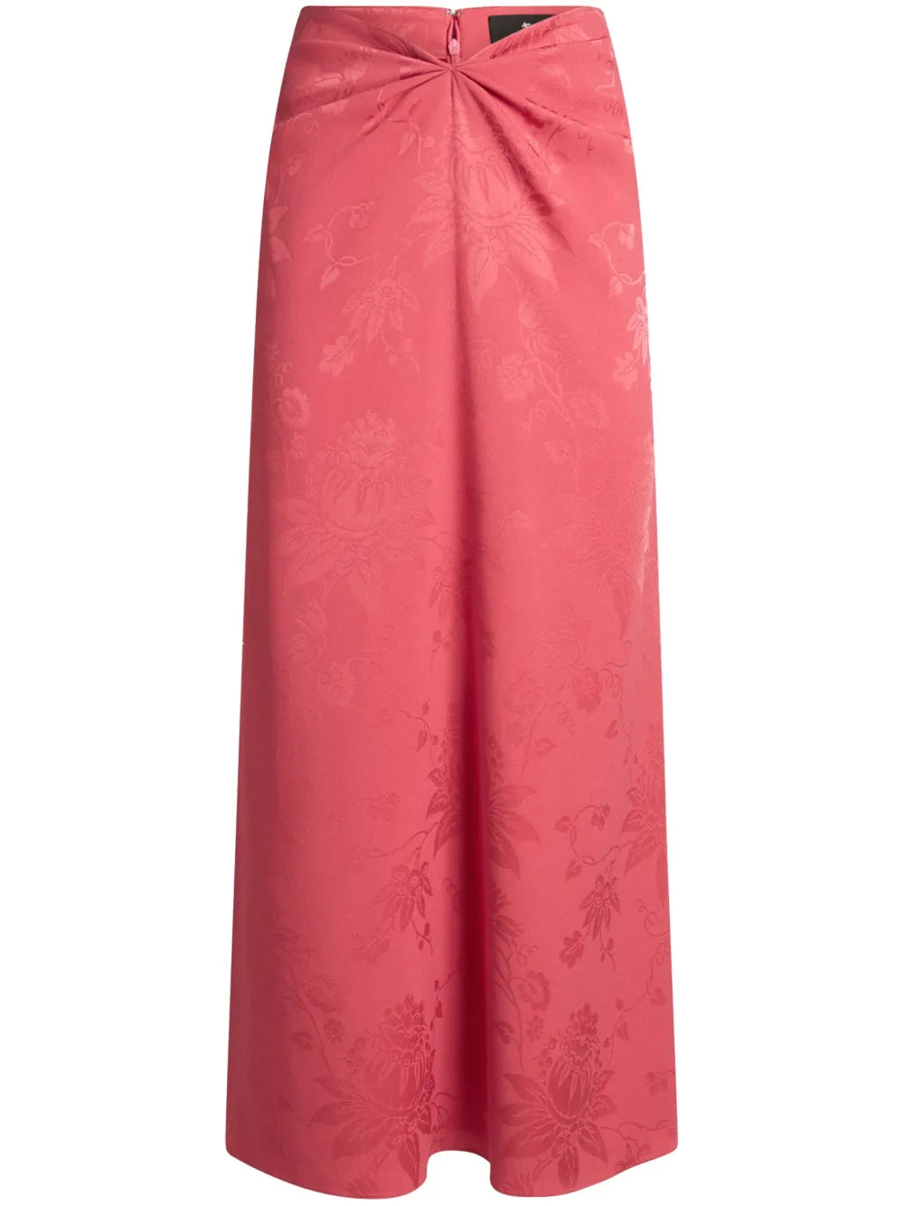 Floral-Jacquard Midi Skirt