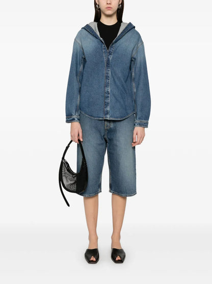 Bermuda Shorts With Knitted Waistband