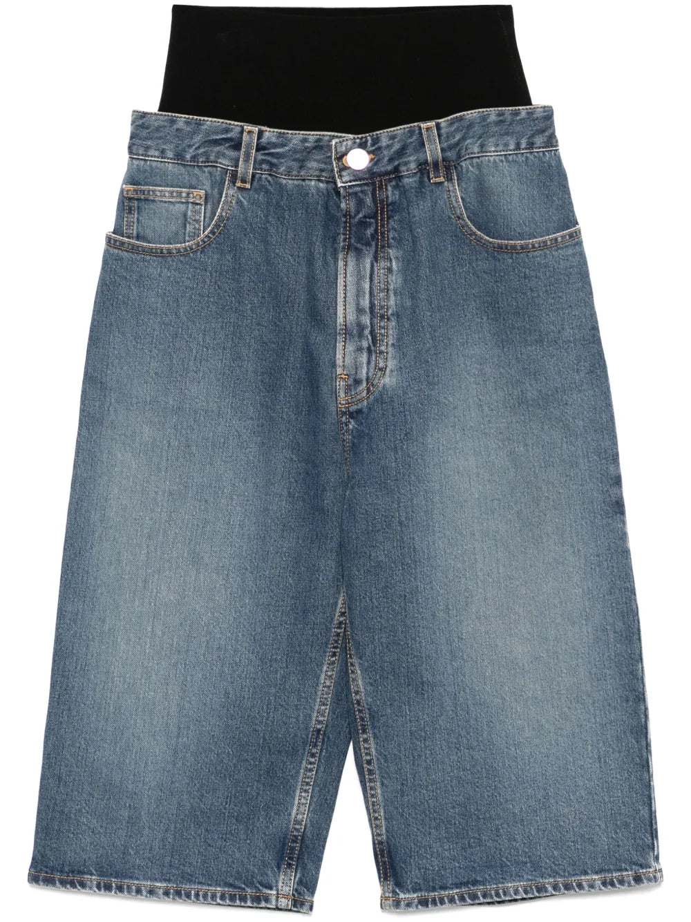 Bermuda Shorts With Knitted Waistband
