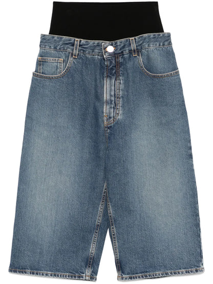 Bermuda Shorts With Knitted Waistband