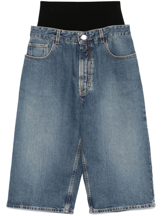 Bermuda Shorts With Knitted Waistband