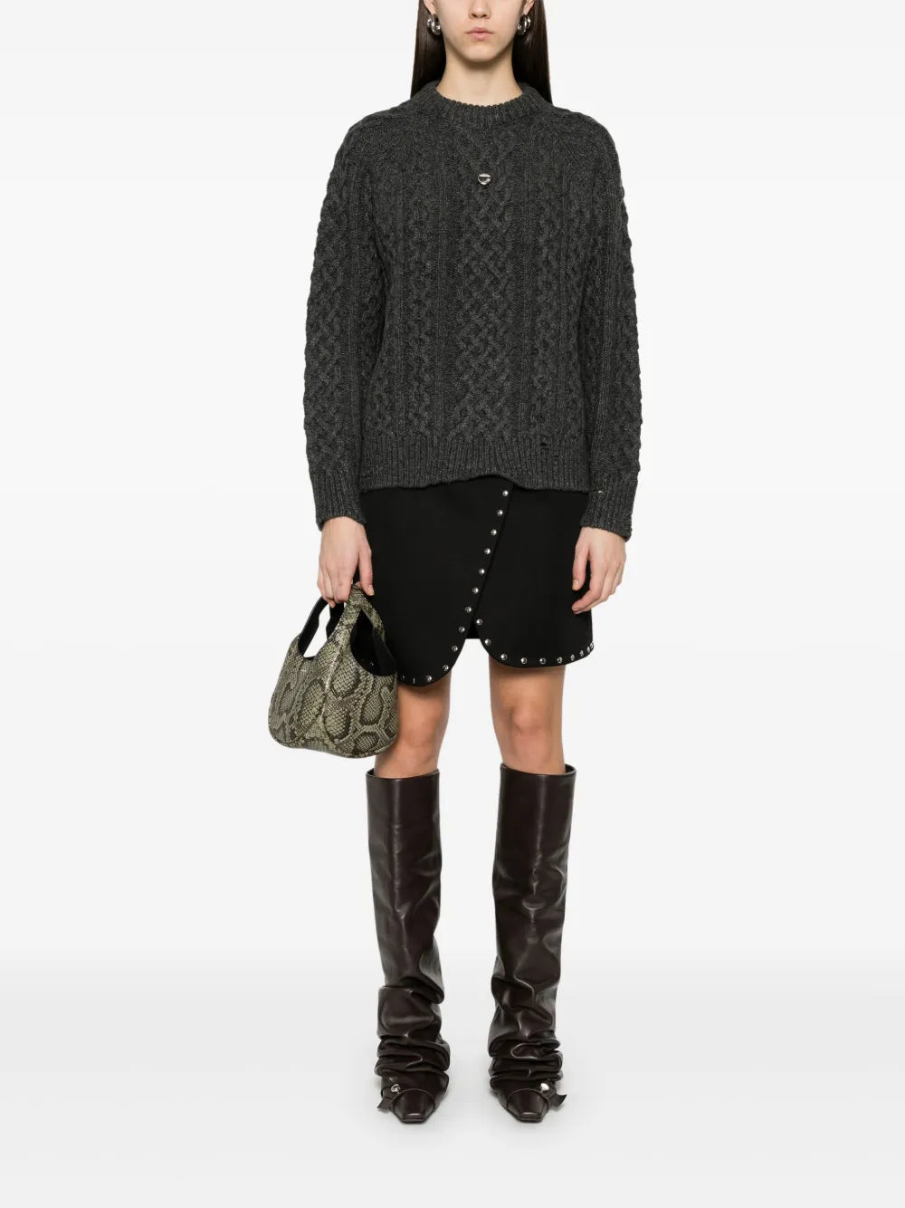 Aran-Knit Sweater