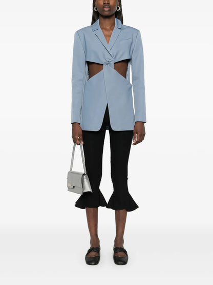 Twisted Cut-Out Blazer