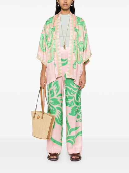 Floral-Jacquard Jacket