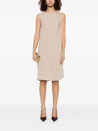 Twist-Detailing Midi Dress