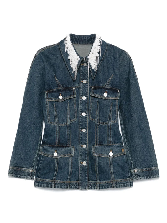 Crystals And Pearls Embellished Jacket