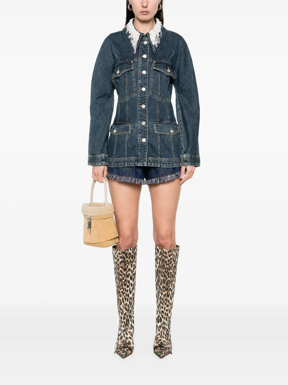 Crystals And Pearls Embellished Jacket