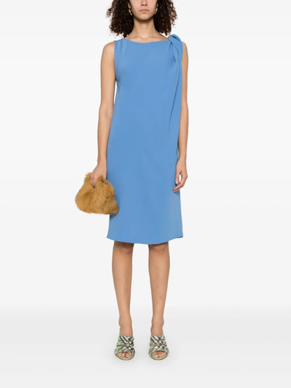 Twist-Detailing Midi Dress
