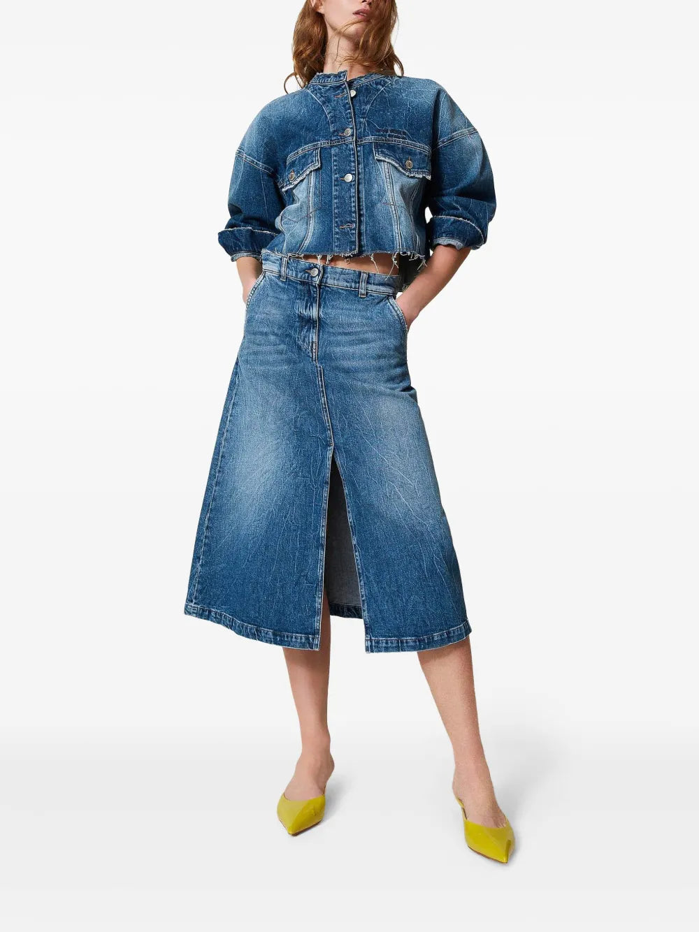 Denim Midi Skirt