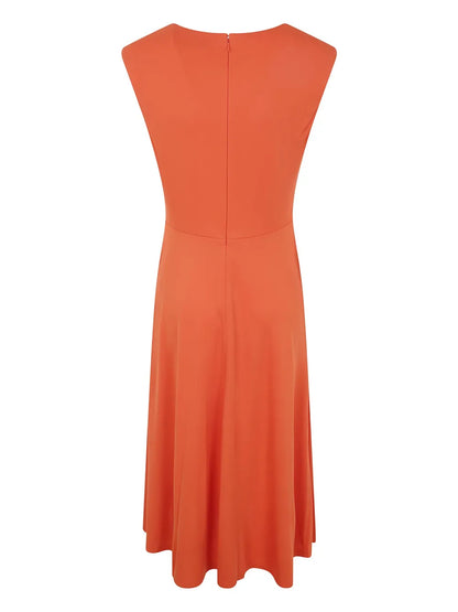 Twist-Detail Midi Dress