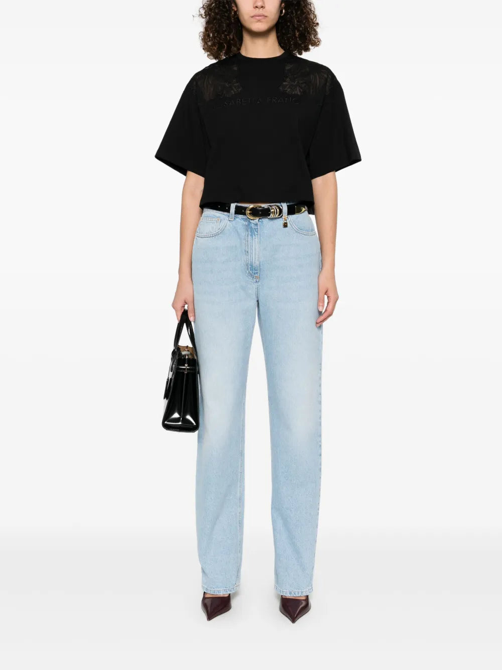 Padlock-Detail Jeans