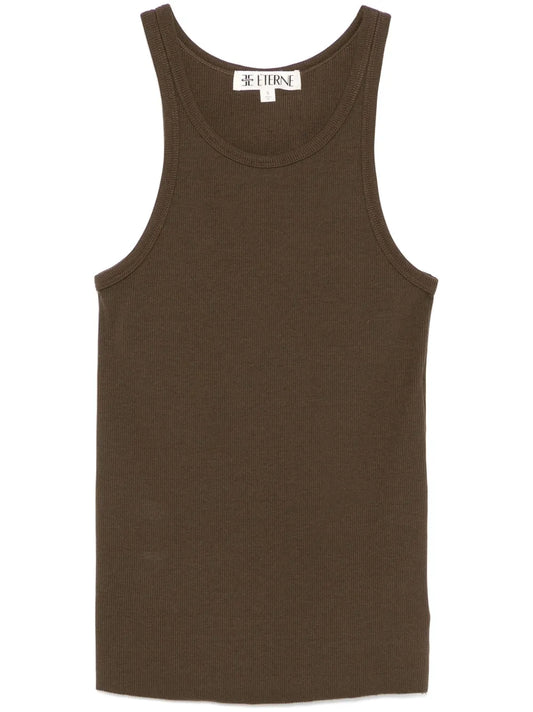 Fine-Ribbed Tank Top