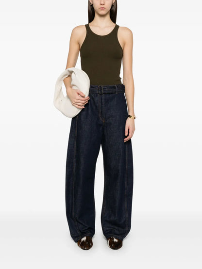 Fine-Ribbed Tank Top
