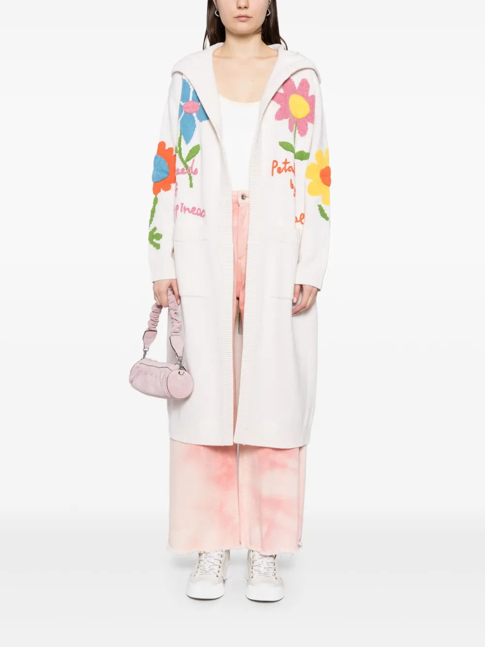 Embroidered Floral Long Cardigan