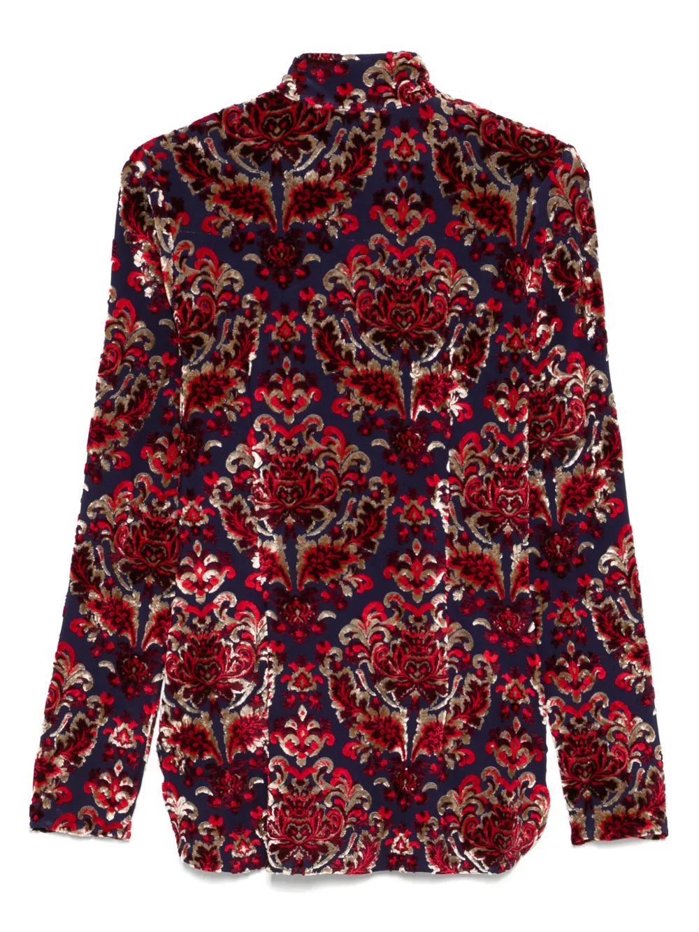 Flocked-Pattern Shirt