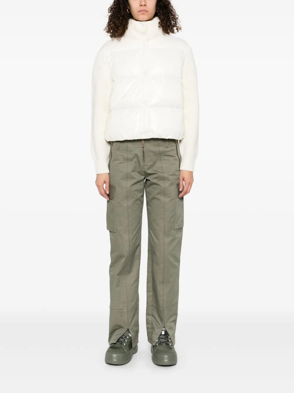 Knitted-Panels Jacket