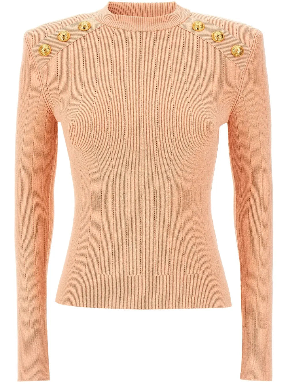 Button-Detail Knitted Sweater