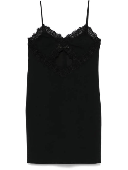 Lace-Detail Mini Dress