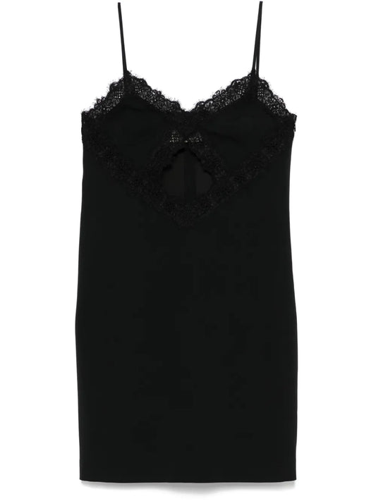 Lace-Detail Mini Dress