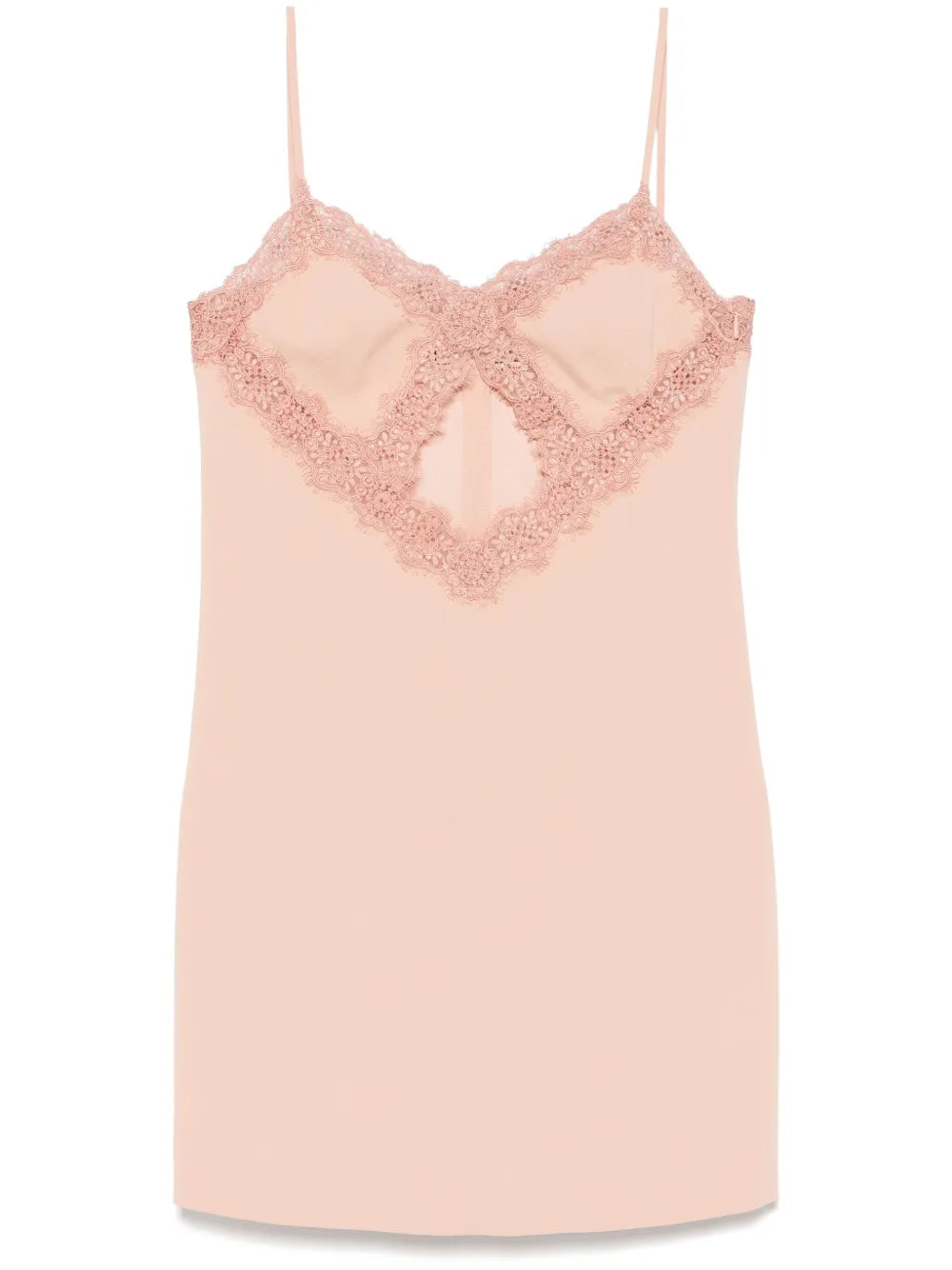 Lace-Detail Mini Dress