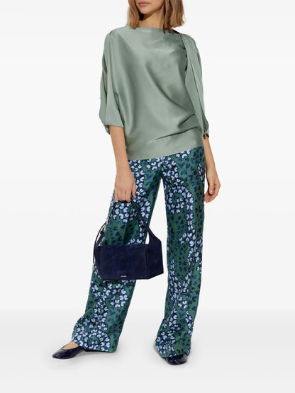 Satin-Finish Blouse