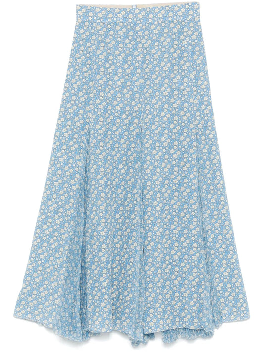 Silk Midi Skirt
