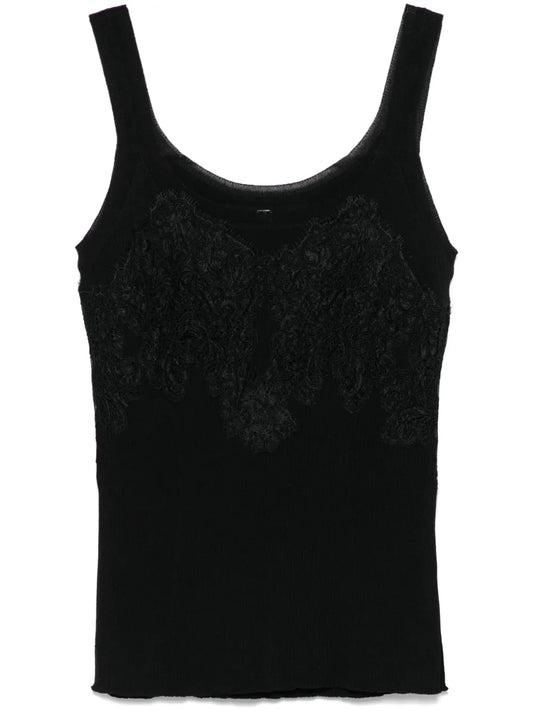 Lace-Detail Tank Top