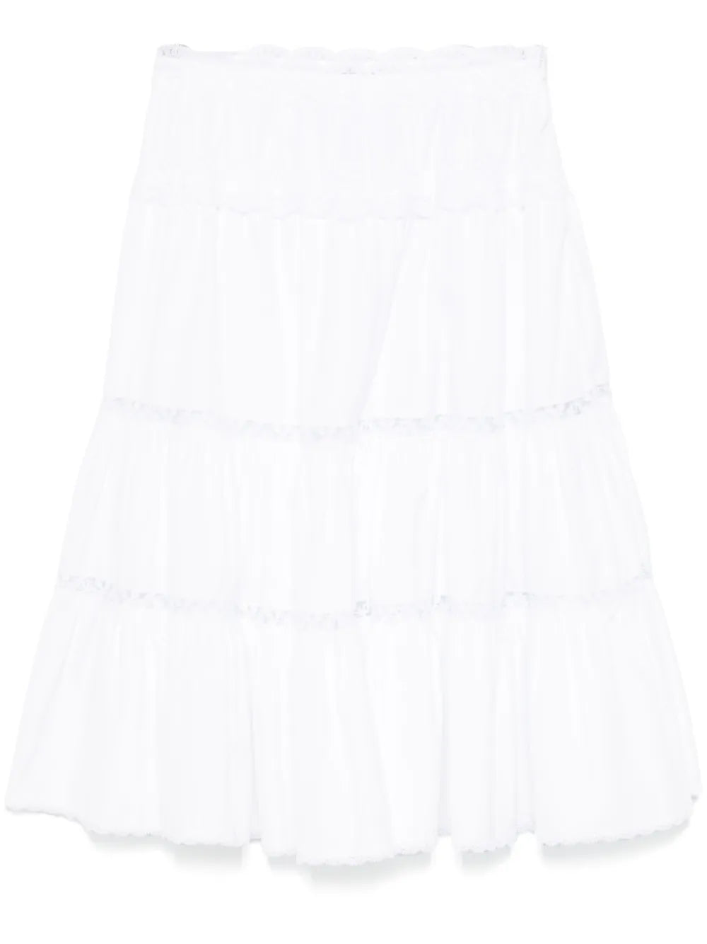 Lace-Detailed Midi Skirt