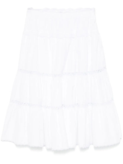 Lace-Detailed Midi Skirt