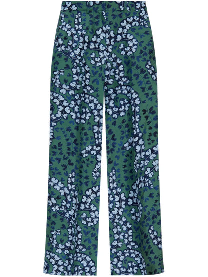 Pleated Silk Trousers