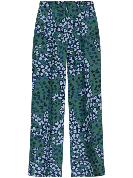 Pleated Silk Trousers