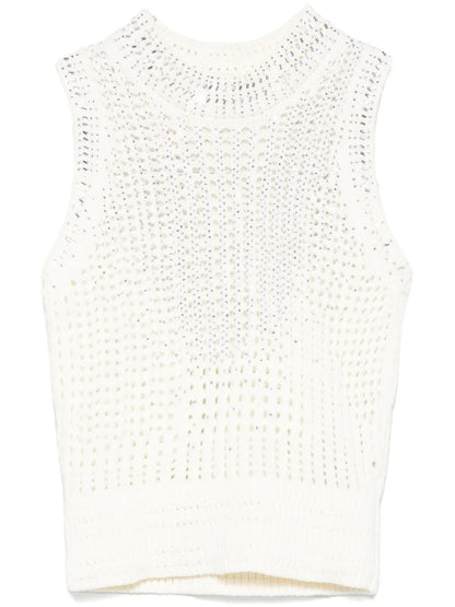 Crystal-Embellished Tank Top
