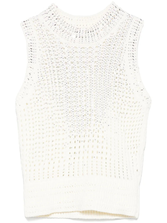Crystal-Embellished Tank Top