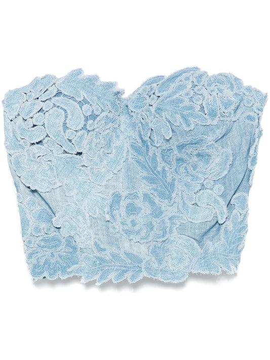 Denim Bustier Top