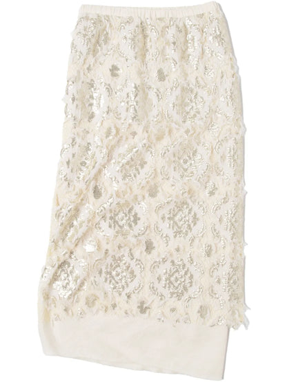 Embroidery Midi Skirt