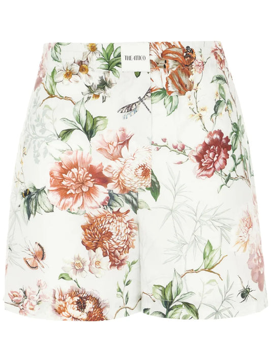 Floral-Print Cotton Shorts