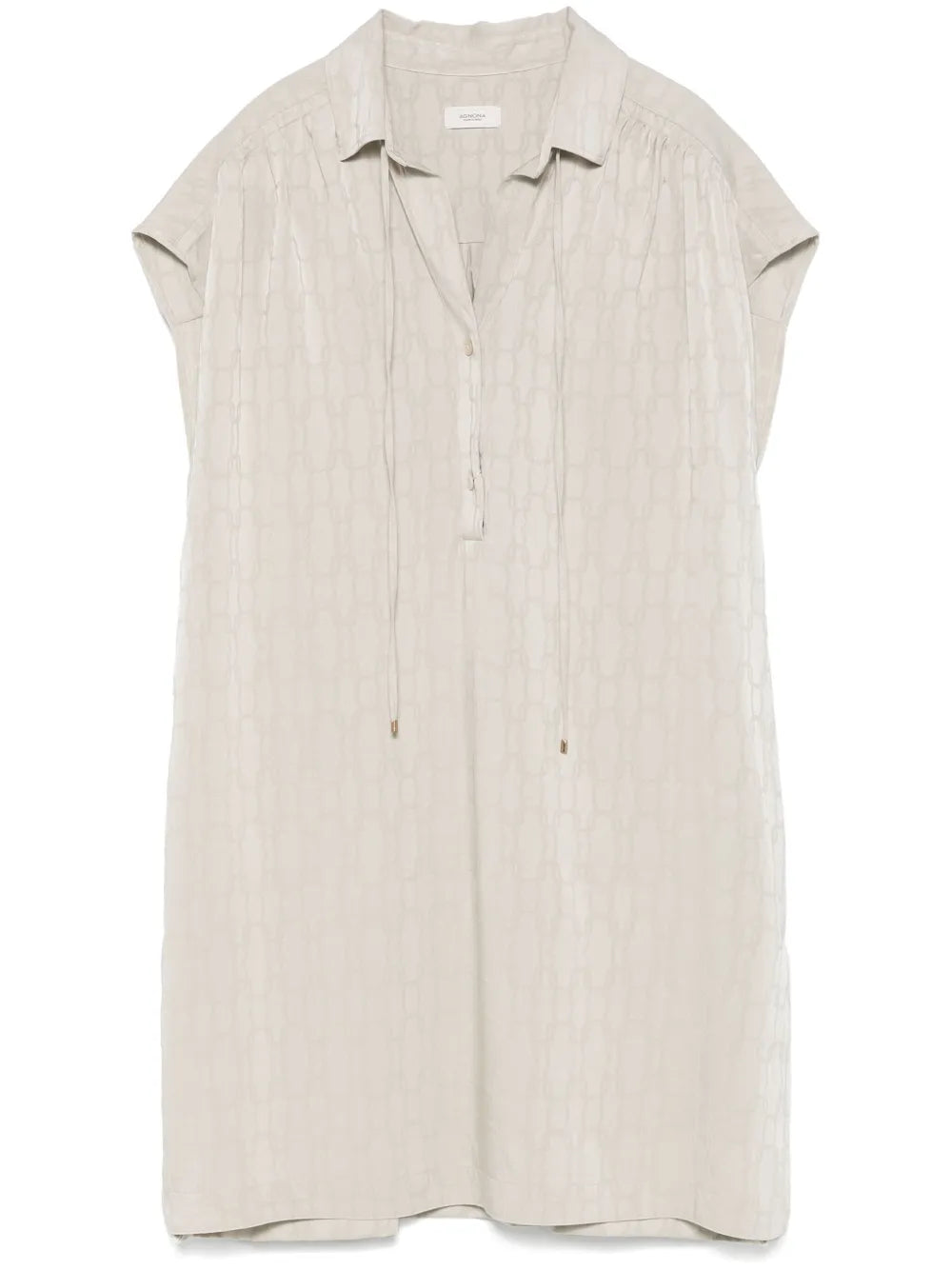 Patterned-Jacquard Blouse