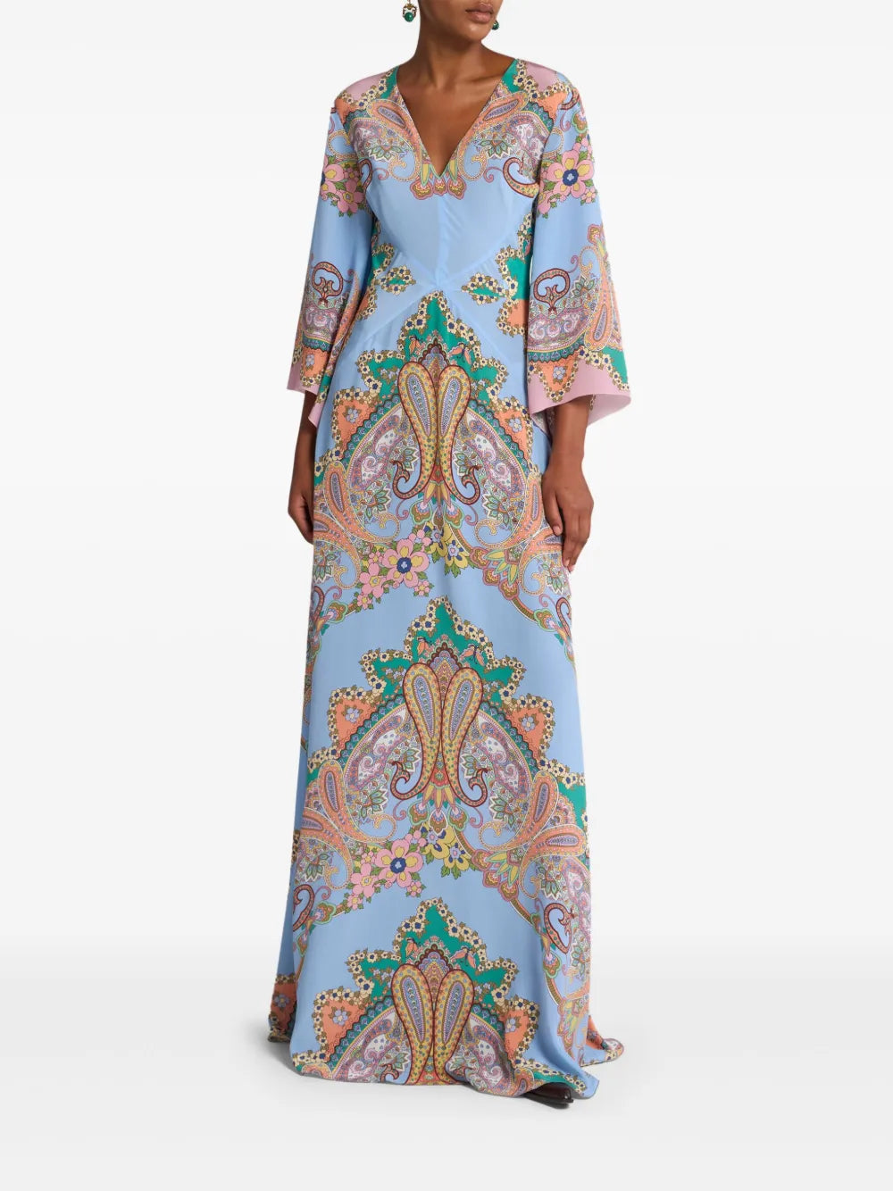 Paisley-Print Maxi Dress