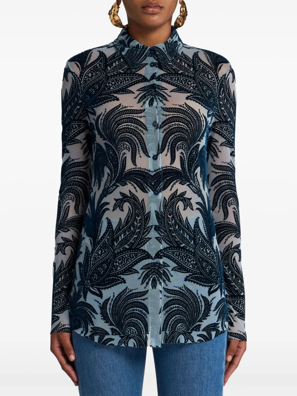 Paisley-Jacquard Shirt