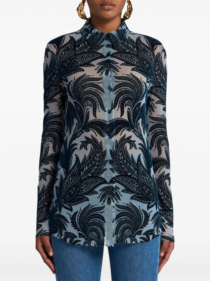 Paisley-Jacquard Shirt