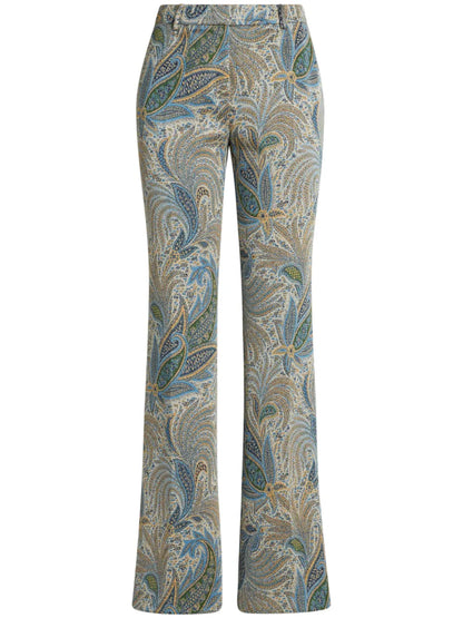 Paisley-Jacquard Trousers
