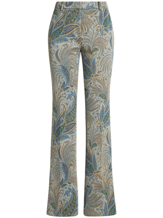 Paisley-Jacquard Trousers
