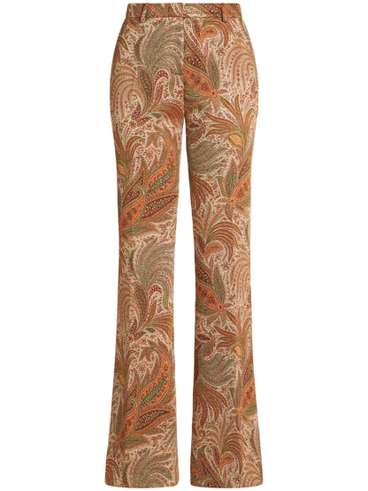 Paisley-Jacquard Trousers