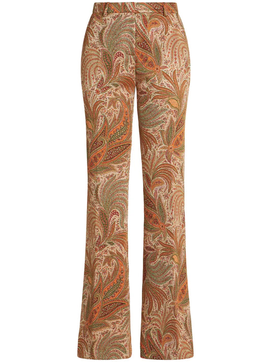 Paisley-Jacquard Trousers