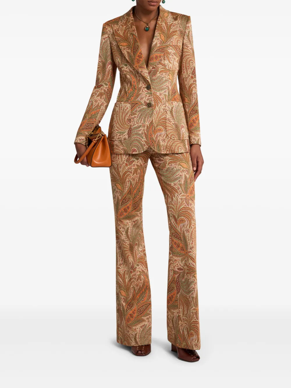 Paisley-Jacquard Trousers