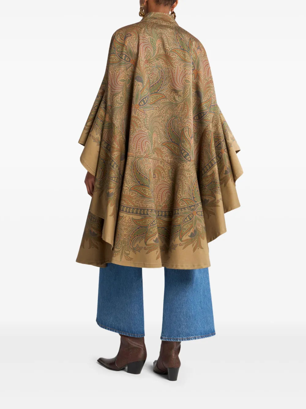 Paisley-Print Cape