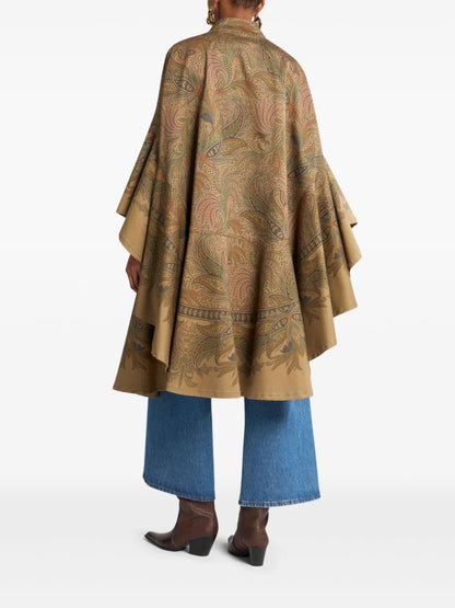 Paisley-Print Cape