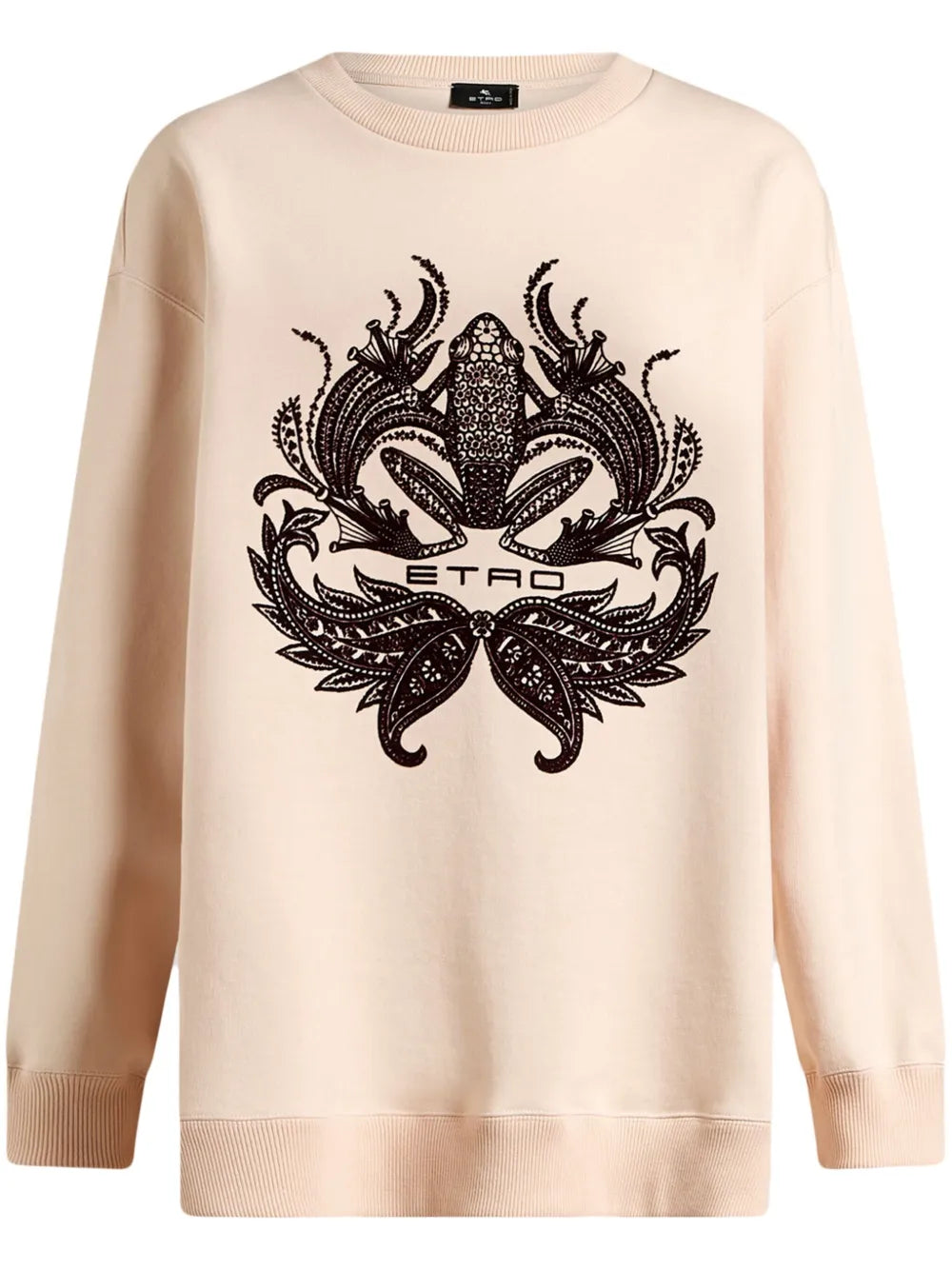 Flocked-Print Sweatshirt