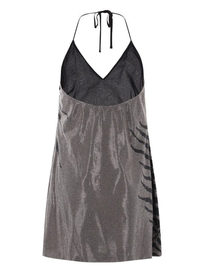 Rhinestoned Mini Dress